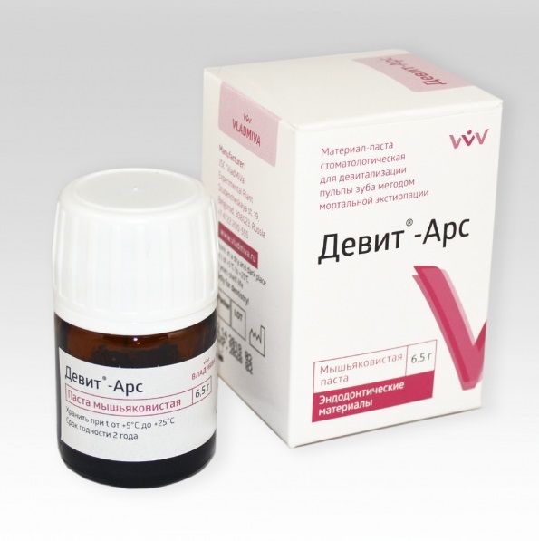 ВладМиВа Девит-АРС (6,5 г) - паста мышьяковая анестезир. для лечения пульпы зуба