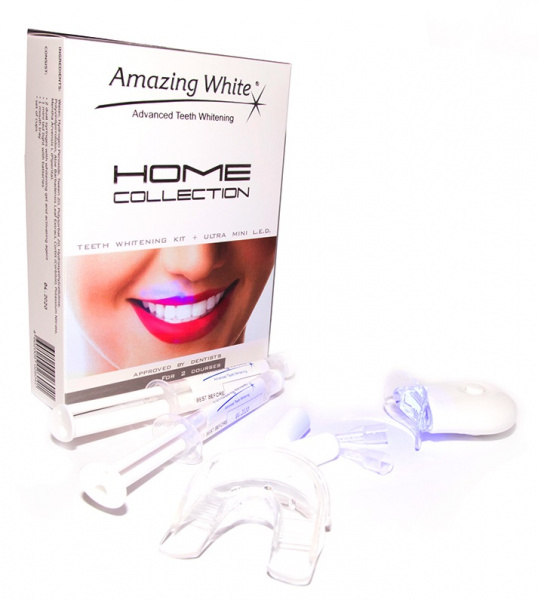 Amazing White Home Collection PLUS - набор с мини LED-лампой и каппами для домашнего отбеливания