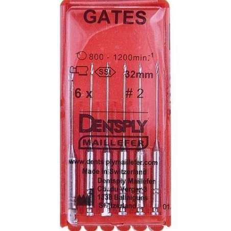 Dentsply Gates 32 мм № 3 - машинные корневые дрильборы (6 шт.)