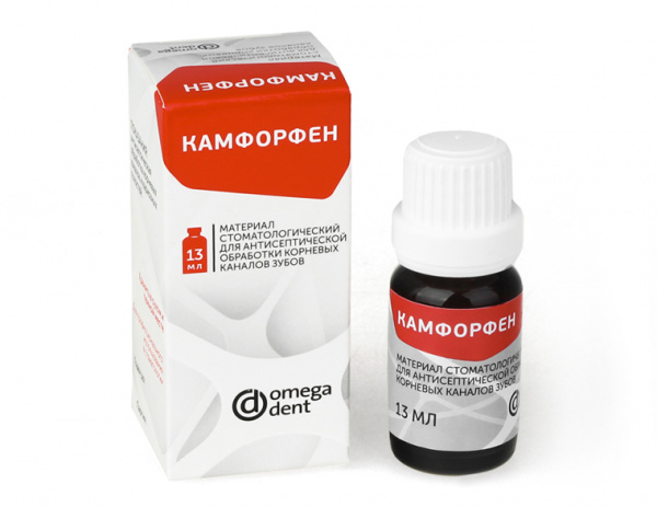 Омега-Дент Камфорфен - жидкость для антисептической обработки корневых каналов (13 мл)