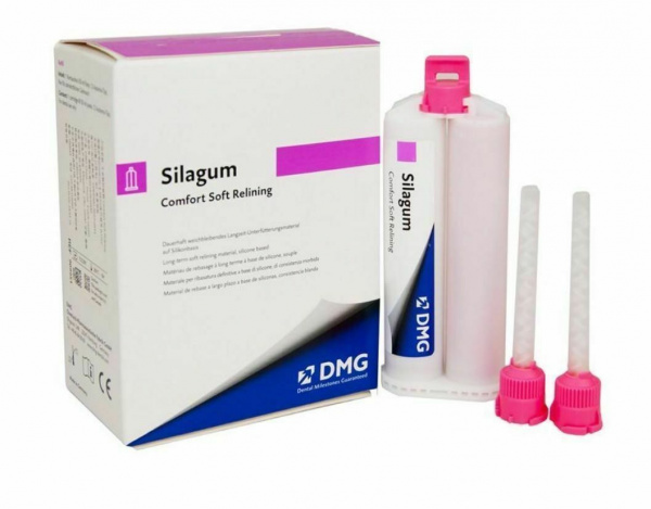 DMG Silagum Comfort Soft Relining (1 картр. * 50 мл) - постоянный материал для мягких подкладок