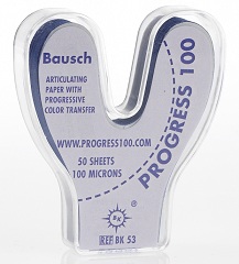 Bausch Артикуляционная бумага подкова 100 мк, синяя (50 листов)