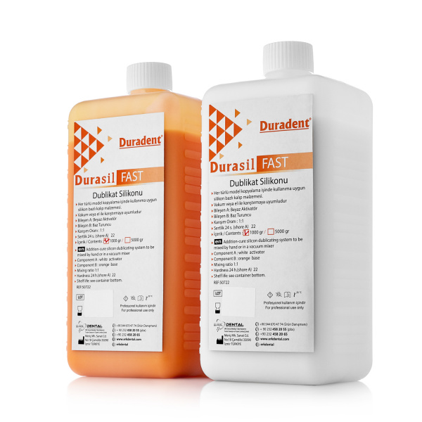 Duradent Durasil Fast Dublicate Silicone - силикон для дублирования, твердость Шору А 22 (1кг+1кг)