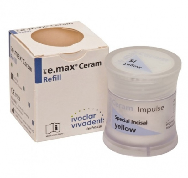 Ivoclar IPS e.max Ceram Impulse Special Incisal желтый - безметалловая керамика, специальная импульсная масса режущего края (20 г)