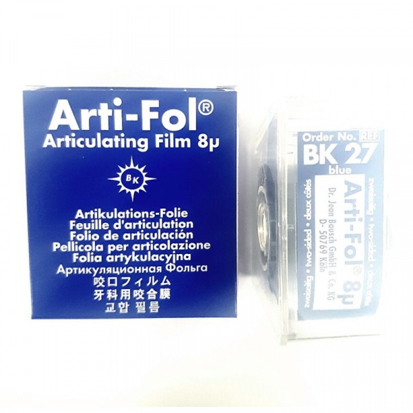 Bausch Артикуляционная фольга Arti-Fol 8 мкм, синяя, двухсторонняя, 22 мм * 20 м