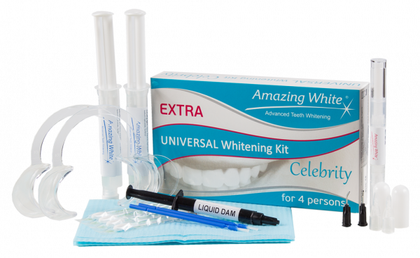 Amazing White Universal Whitening Kit Celebrity EXTRA 37% - отбеливание на 4 персоны (с лампой или без)