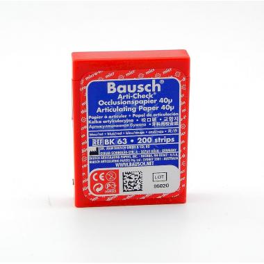 Bausch Окклюзионная бумага 40 мк, синяя/красная, контейнер (200 листов)