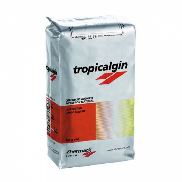 Zhermack Tropicalgin - хроматический беспыльный альгинат с быстрым схватыванием (453 г)