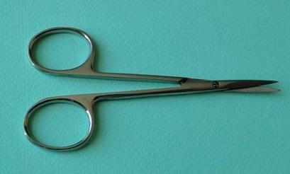 Surgicon Ножницы глазные прямые, остроконечные, 115 мм