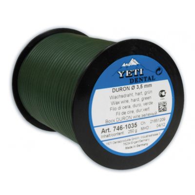 Yeti DURON Wax Wire 3,0 мм - восковая проволока, твердая, зеленая (250 г)