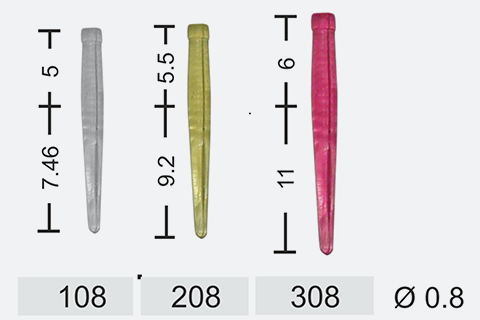 Kagayaki Штифты беззольные 0.8 мм № 108 белые (100 шт.)