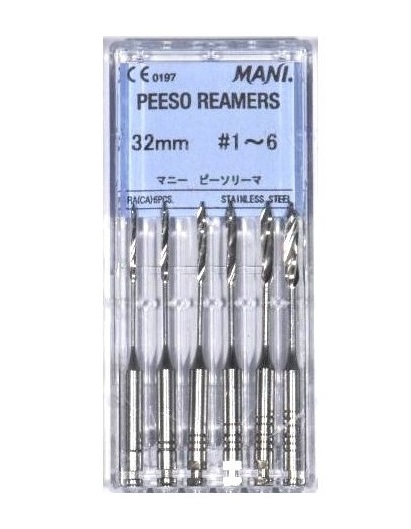 Mani Peeso Reamers 32 мм асс. № 1-6 (6 шт.)