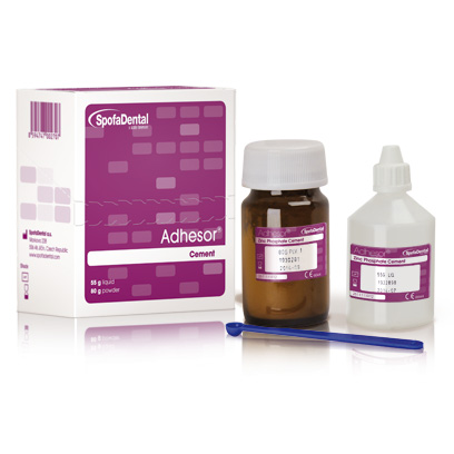 SpofaDental Adhesor - цинк-фосфатный цемент (80 г + 55 мл)