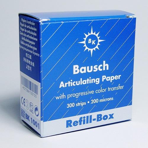 Bausch Артикуляционная бумага 200 мк, синяя, запаска (300 листов)