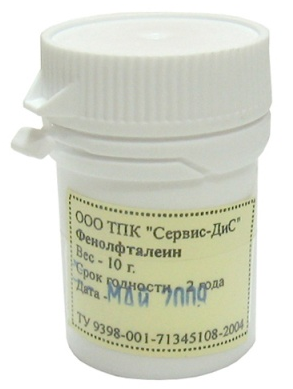 ЭомиТЕСТ Фенолфталеин - проба на щелочь (10 г на 1000 мл 1% спирт р-ра)