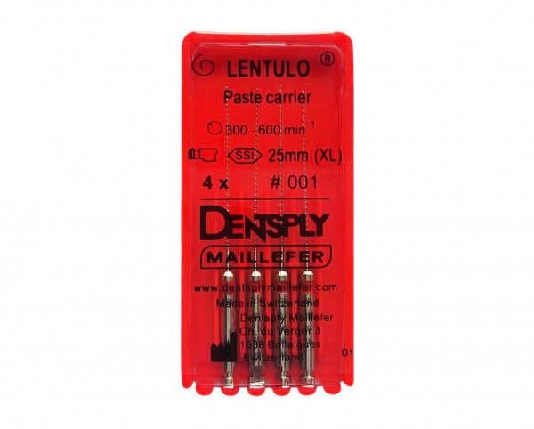 Dentsply Lentulo 25 мм № 3 - каналонаполнитель машинный (4 шт.)