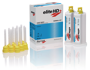 Zhermack elite HD+ корректура Light Body Normal Set, голубой (2 картриджа * 50 мл)