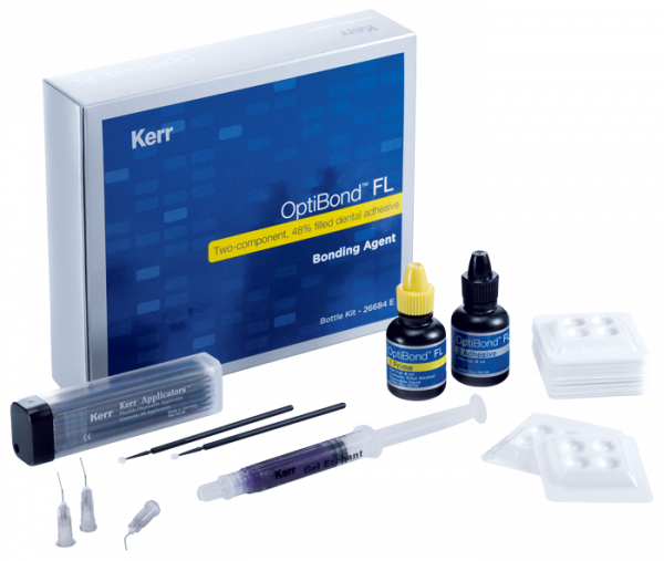 Kerr OptiBond FL - двухкомпонентный адгезив (адгезив 8 мл, праймер 8 мл, протравка 3 г)