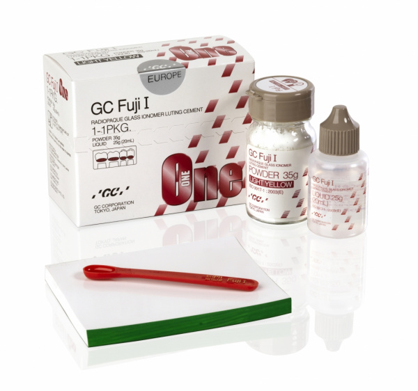 GC Fuji I - стеклоиономерный цемент для постоянной фиксации (35 г + 20 мл)