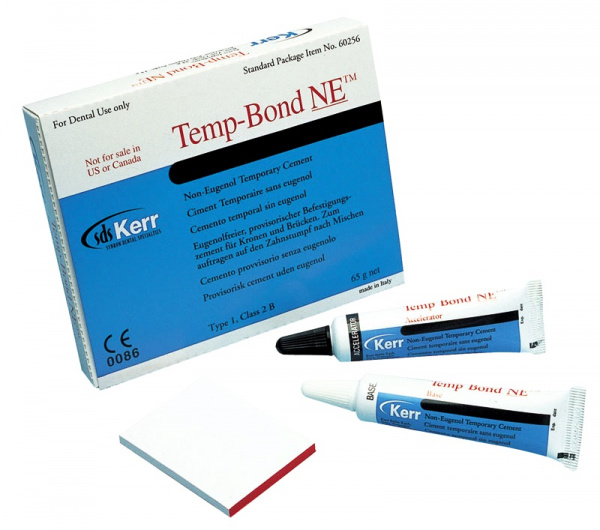 Kerr Temp-Bond NE - цемент для временной фиксации без эвгенола (50 г + 15 г)