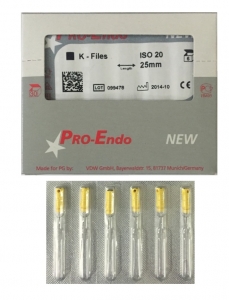 VDW Pro-Endo K-Files 31 мм № 20 (6 шт.)