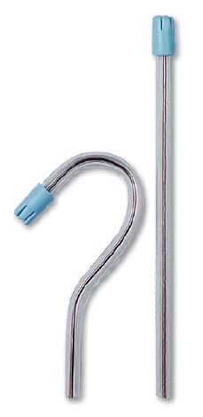 Asa Dental Слюноотсосы BLOSSOM, 15 см, прозрачно-голубые, НЕ съемные колпачки (100 шт.)