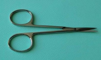 Surgicon Ножницы глазные прямые, остроконечные, 115 мм
